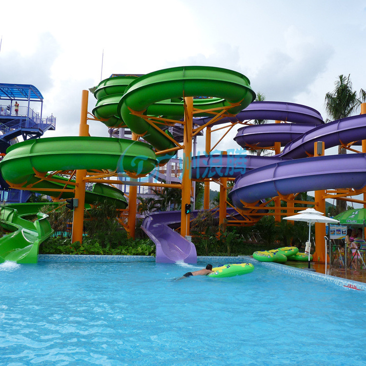 水上樂(lè)園設(shè)備-螺旋組合滑梯 水上樂(lè)園設(shè)備-螺旋組合滑梯